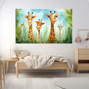 Watercolour Painting of Giraffes